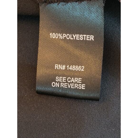 Torrid Button Down Blouse Women's 2X Black Ruffled front Smocked Waist Chiffon - Picture 11 of 15